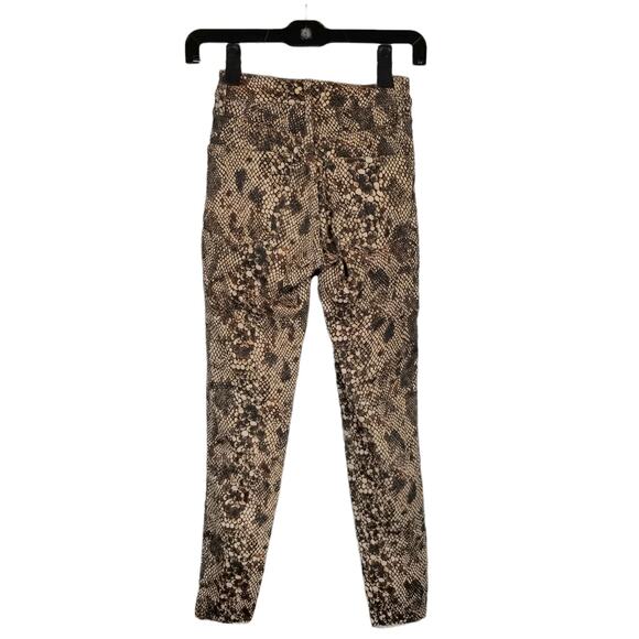 Free People We The Free Snakeskin Skinny Jeans Raw Hem Size 24 - Picture 3 of 9